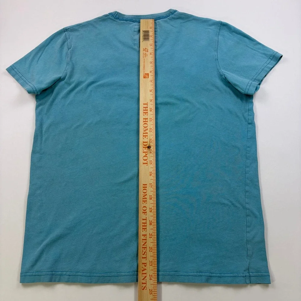 Hollister Laguna Surfing Graphic Tee Mens Large Blue Cotton Short Sleeve Shirt